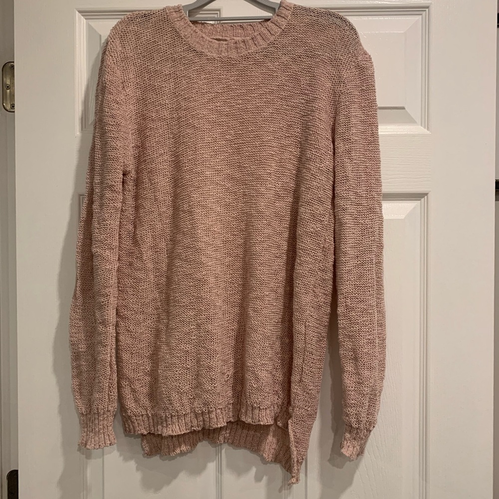 Women's Pale Pink Sweater- Size L but fits like Medium